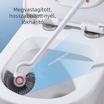 Műanyag WC-kefe, 360° tisztítás, meghosszabbított nyél, vastag félgömb fej, Yi Lijie márka