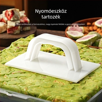 Leválasztható aljú formázókészlet Snowflake Crispy Ejiao tortához, sütemények, nugát és karamell