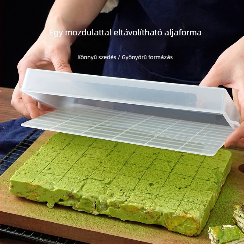 Leválasztható aljú formázókészlet Snowflake Crispy Ejiao tortához, sütemények, nugát és karamell