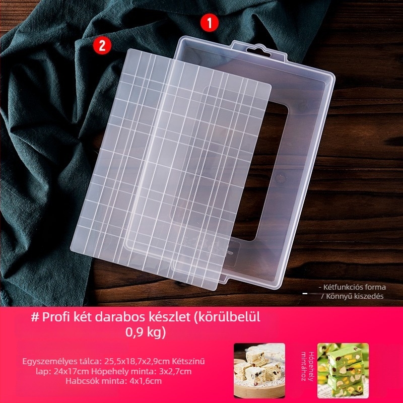 Leválasztható aljú formázókészlet Snowflake Crispy Ejiao tortához, sütemények, nugát és karamell