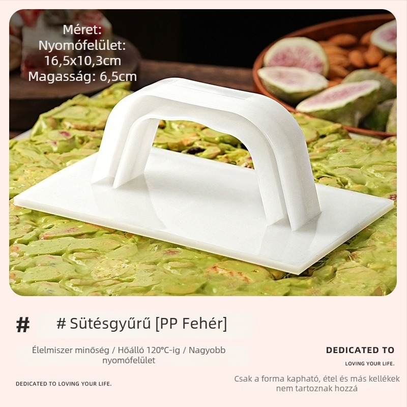 Leválasztható aljú formázókészlet Snowflake Crispy Ejiao tortához, sütemények, nugát és karamell