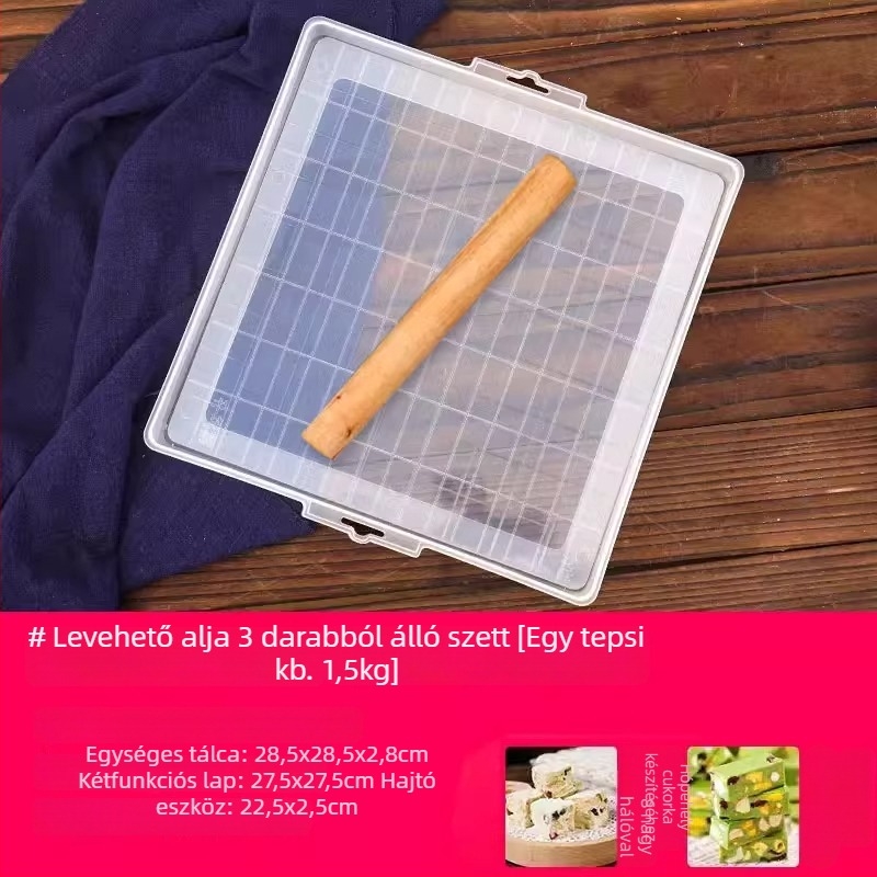 Leválasztható aljú formázókészlet Snowflake Crispy Ejiao tortához, sütemények, nugát és karamell