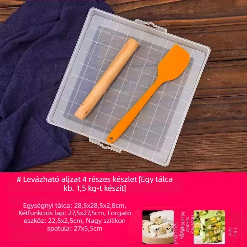 Leválasztható aljú formázókészlet Snowflake Crispy Ejiao tortához, sütemények, nugát és karamell