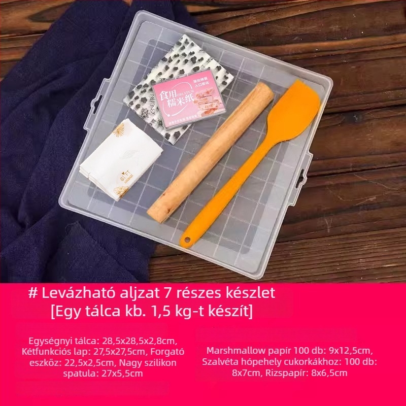 Leválasztható aljú formázókészlet Snowflake Crispy Ejiao tortához, sütemények, nugát és karamell