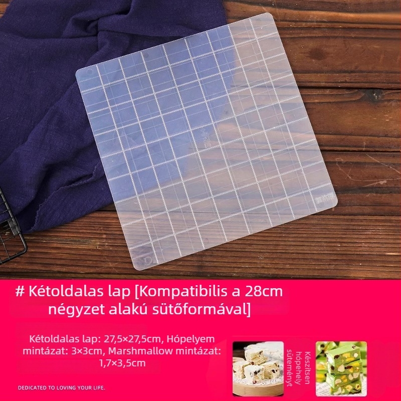 Leválasztható aljú formázókészlet Snowflake Crispy Ejiao tortához, sütemények, nugát és karamell