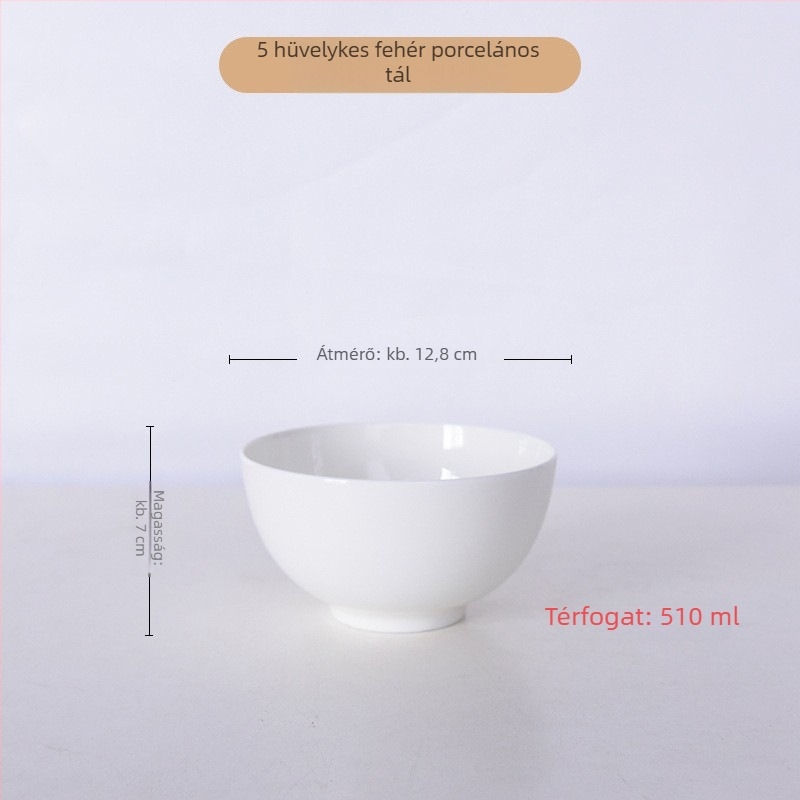 Csontporcelán kerek tál – >36% csontporcelán tartalom, személyre szabható mintázat, logónyomás elérhető, mikróhullámú sütőben használható, modern egyszerű stílus, szállodai és éttermi használatra