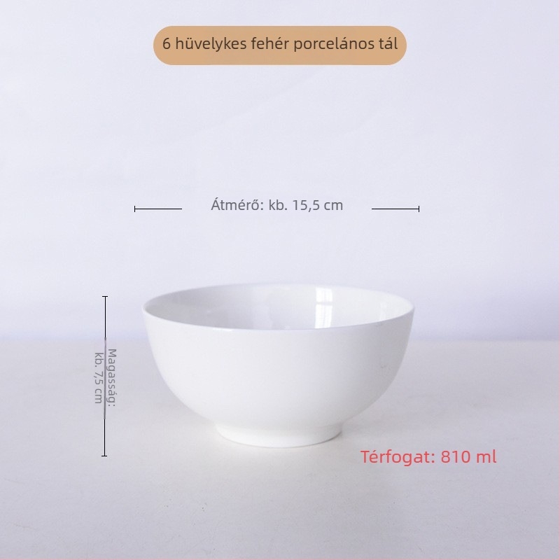 Csontporcelán kerek tál – >36% csontporcelán tartalom, személyre szabható mintázat, logónyomás elérhető, mikróhullámú sütőben használható, modern egyszerű stílus, szállodai és éttermi használatra