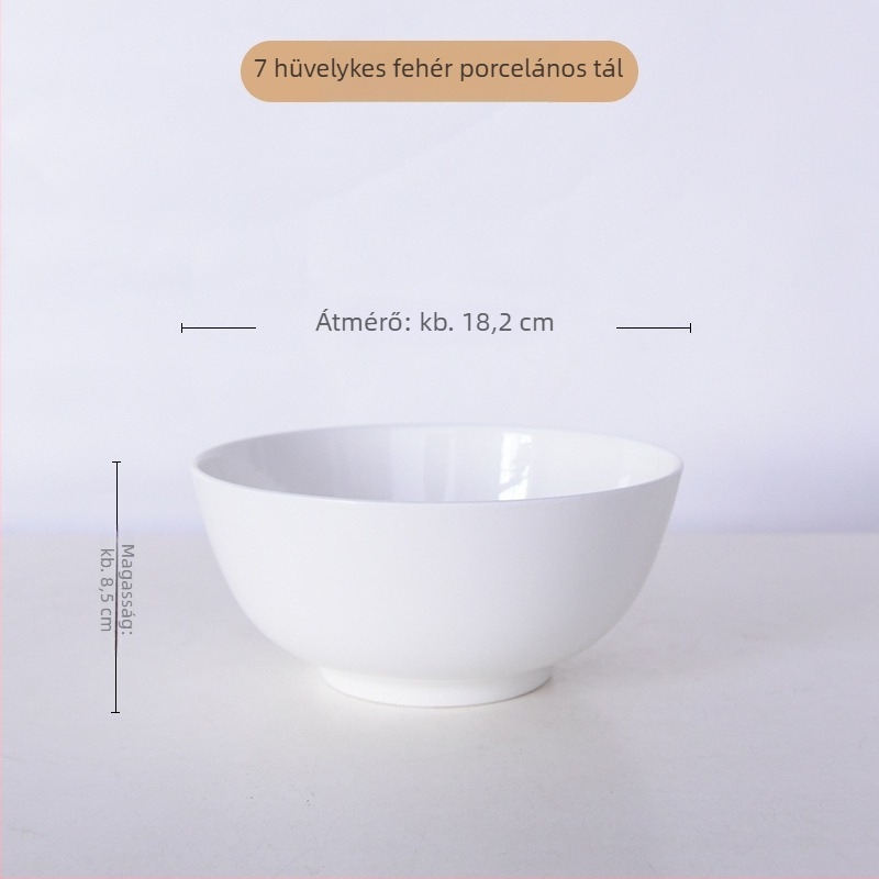 Csontporcelán kerek tál – >36% csontporcelán tartalom, személyre szabható mintázat, logónyomás elérhető, mikróhullámú sütőben használható, modern egyszerű stílus, szállodai és éttermi használatra