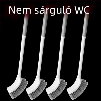 WC-kefe vastagított hosszú nyéllel, puha sörtékkel, falra szerelt, guggolós WC-hez (Anyag: szivacs)