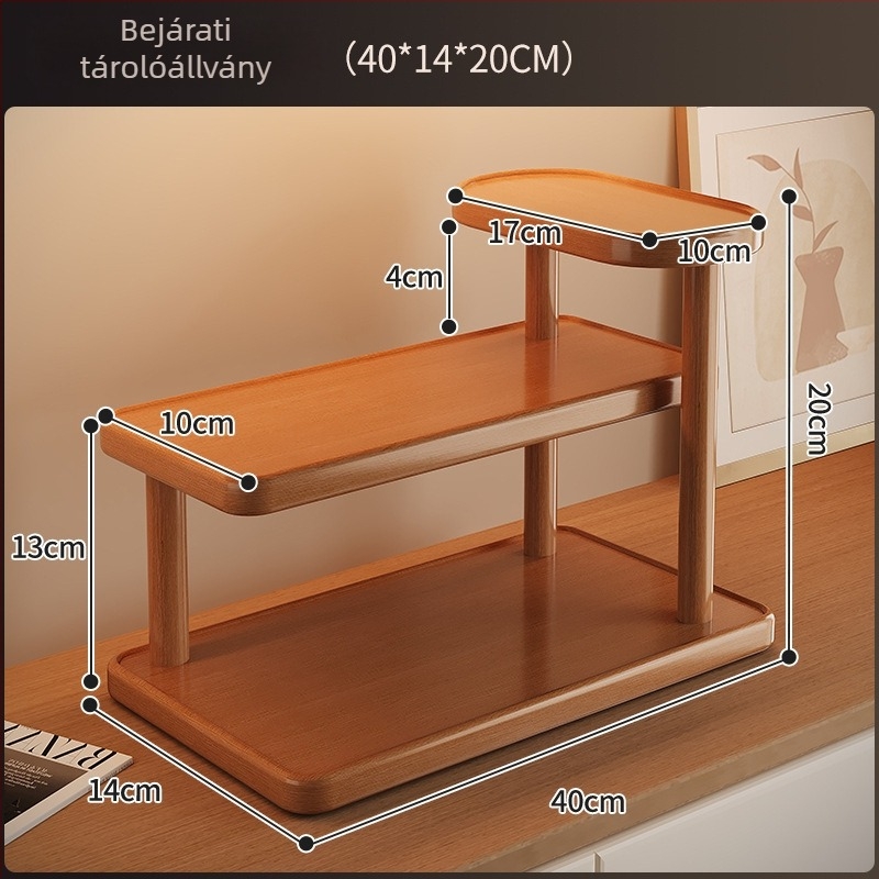 3-rétegű asztali pohár rendező polc, többszintű tárolás, mesterséges lemez, városi minimalist stílus, csavaros szerelés