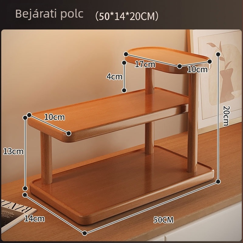 3-rétegű asztali pohár rendező polc, többszintű tárolás, mesterséges lemez, városi minimalist stílus, csavaros szerelés