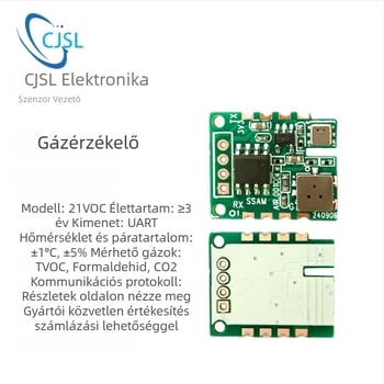 21VOC mindent egyben levegőminőségi észlelő modul TVOC, formaldehid, CO2, hőmérséklet és páratartalom, UART kimenet