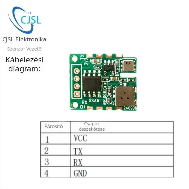 21VOC mindent egyben levegőminőségi észlelő modul TVOC, formaldehid, CO2, hőmérséklet és páratartalom, UART kimenet