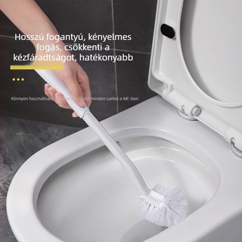 Félgömb alakú WC-kefe puha sörtékkel, hosszú nyél a rések tisztításához, 100 g