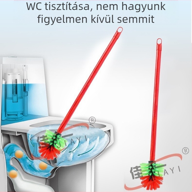 Fa fogantyújú WC-kefe, Jiayi márka, Henan eredetű, tömeg 118 g, dobozos csomagolás.