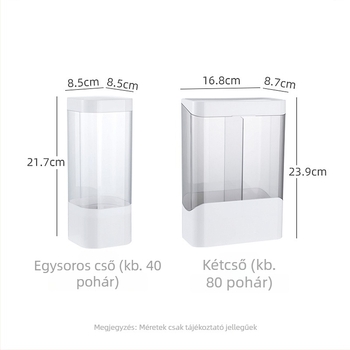 Pohártartó Xin Wan Ting, műanyag, falra szerelhető, egyszerű stílus
