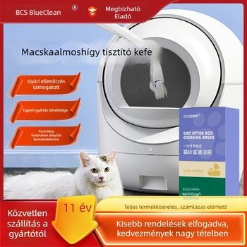 Macskaalomtál tisztító kefe, Blue Seth márka, anyag: szivacs