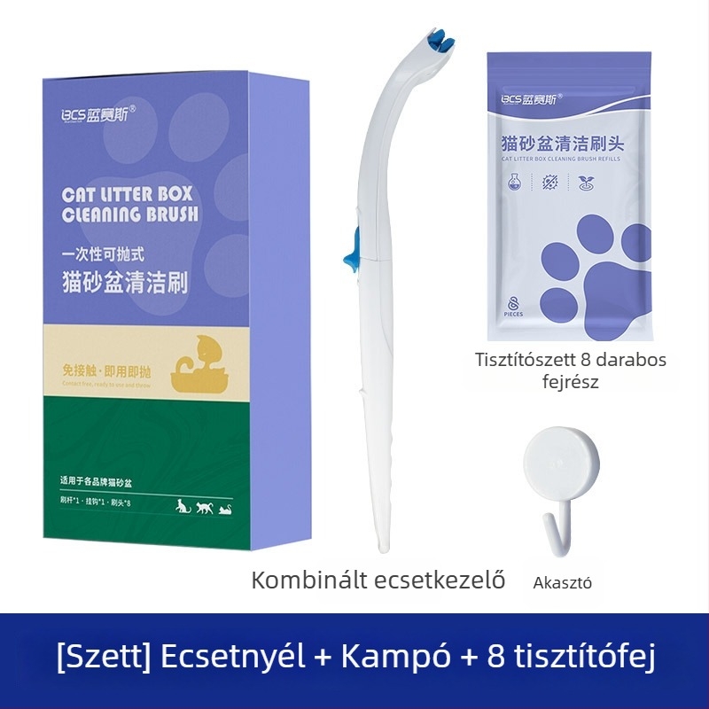 Macskaalomtál tisztító kefe, Blue Seth márka, anyag: szivacs