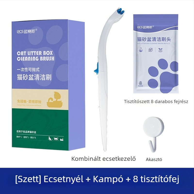 Macskaalomtál tisztító kefe, Blue Seth márka, anyag: szivacs