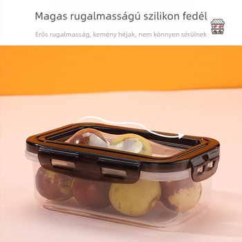 Silikon zárható ebédes doboz, frissesség megőrzésére, mikrohullámú sütőben használható