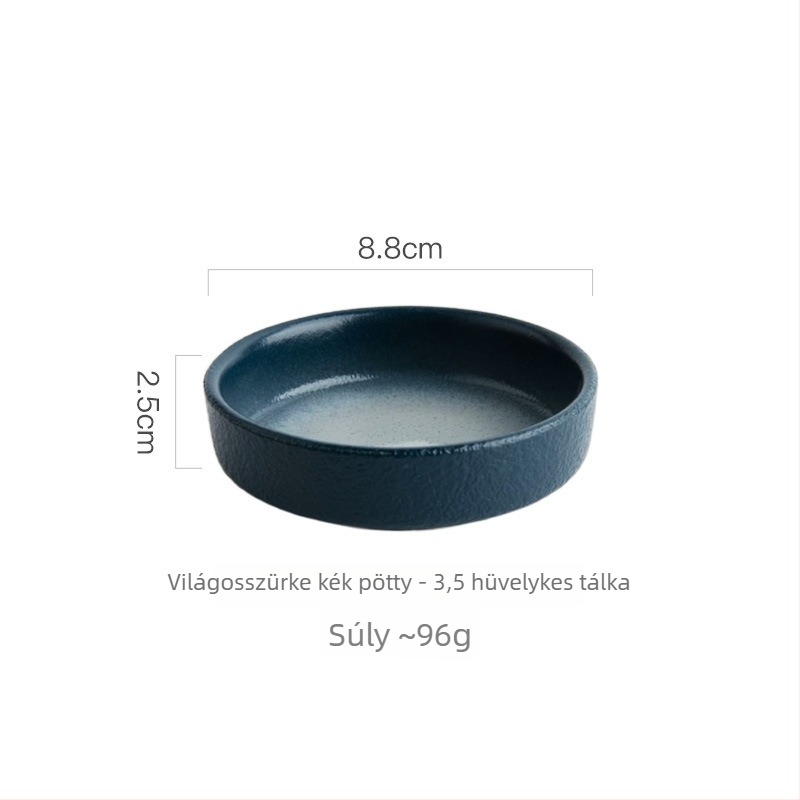 Japán stílusú porcelán mártásos tál, kerek alakú (Anyag: porcelán; Stílus: japán; Forma: kerek)