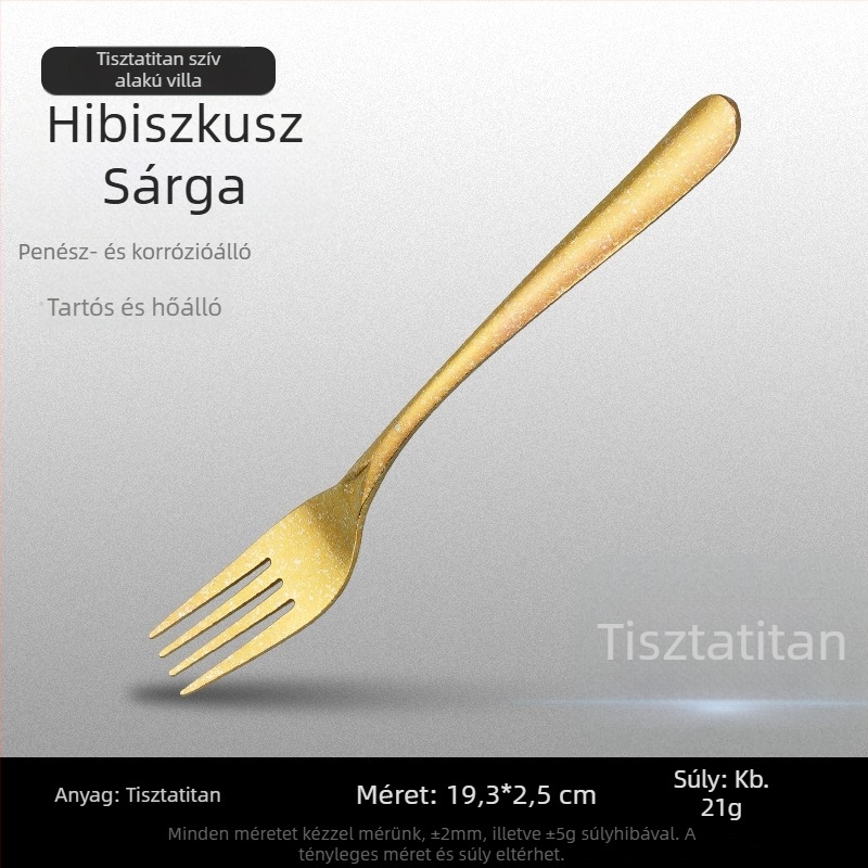 Tiszta titán gyümölcs villa jégkristályos felülettel — színes nyugati stílusú étkészlet háztartási desszertekhez és tortákhoz