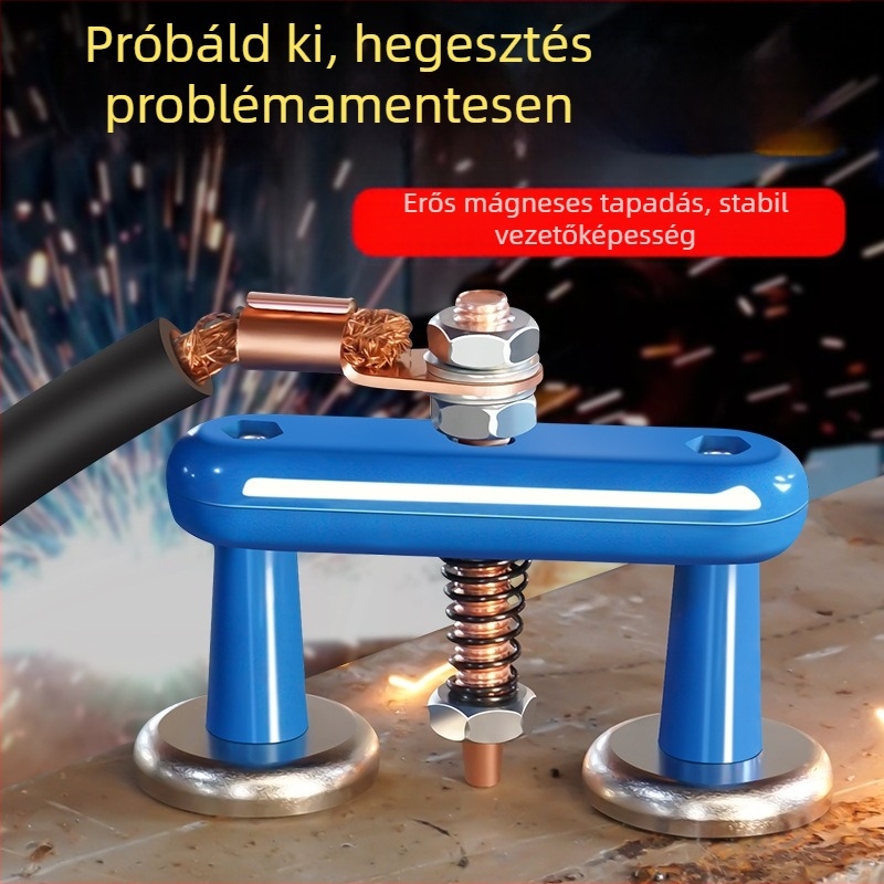 Hegesztési segédeszköz: mágneses földelő csipesz fix mágnessel