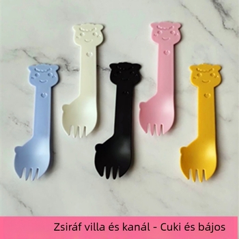 Egyszer használatos Alpaka Evőeszközök: kanál és villa készlet, műanyag, egyszerű stílus, Sanghaj eredetű, mikrohullámú sütőhöz nem alkalmas