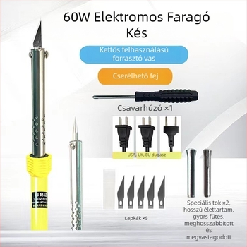 Elektromos, többfunkciós eszköz DIY kertészkedéshez: lyukasztás, forró kés gravírozáshoz, forró ötvöző késes vágás, mosószeres flakonokból virágcserepek készítése — standard típus
