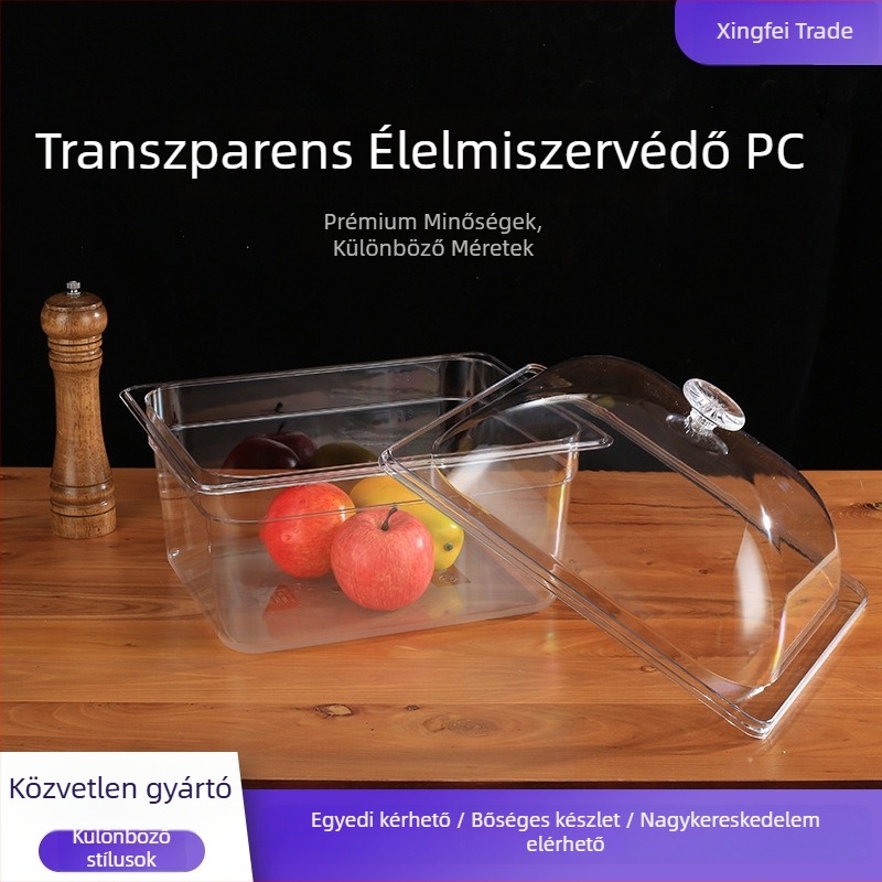 Star Fly műanyag téglalap alakú ételfedő – átlátszó, modern minimalista stílus, licencelt magán címke