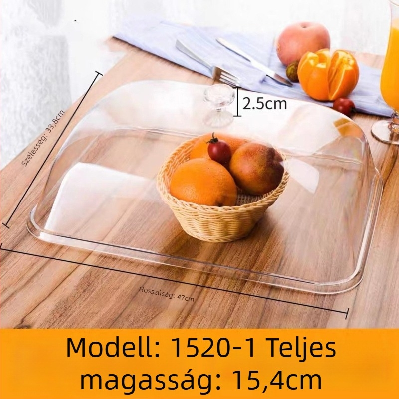 Star Fly műanyag téglalap alakú ételfedő – átlátszó, modern minimalista stílus, licencelt magán címke