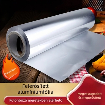 Alumíniumfóliás grillpapír - 12 µm vastagság, Mikrohullámú sütőben használható: Igen, Testreszabható: Igen)