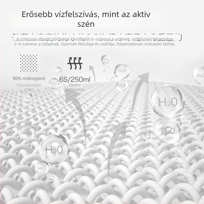 Egylépcsős asztali tároló smink és fürdőszobai kellékekhez, ovális, egyszerű és modern kialakítású
