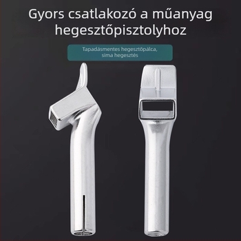PVC puha műanyag forrólevegős hegesztőpisztoly, téglalap alakú fúvóka és sík hegesztőpálca, 1600W, 220–240V, túlmelegedés elleni védelem