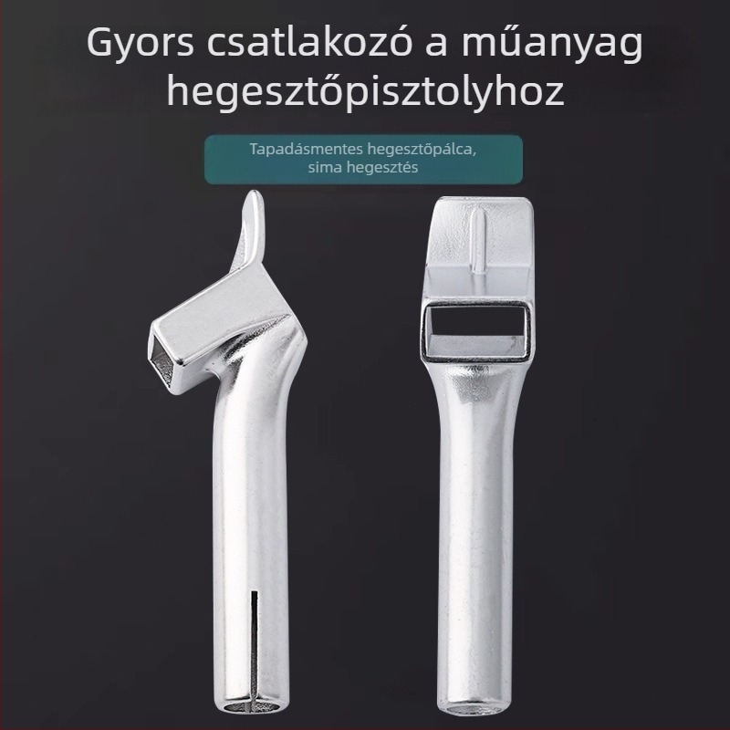 PVC puha műanyag forrólevegős hegesztőpisztoly, téglalap alakú fúvóka és sík hegesztőpálca, 1600W, 220–240V, túlmelegedés elleni védelem