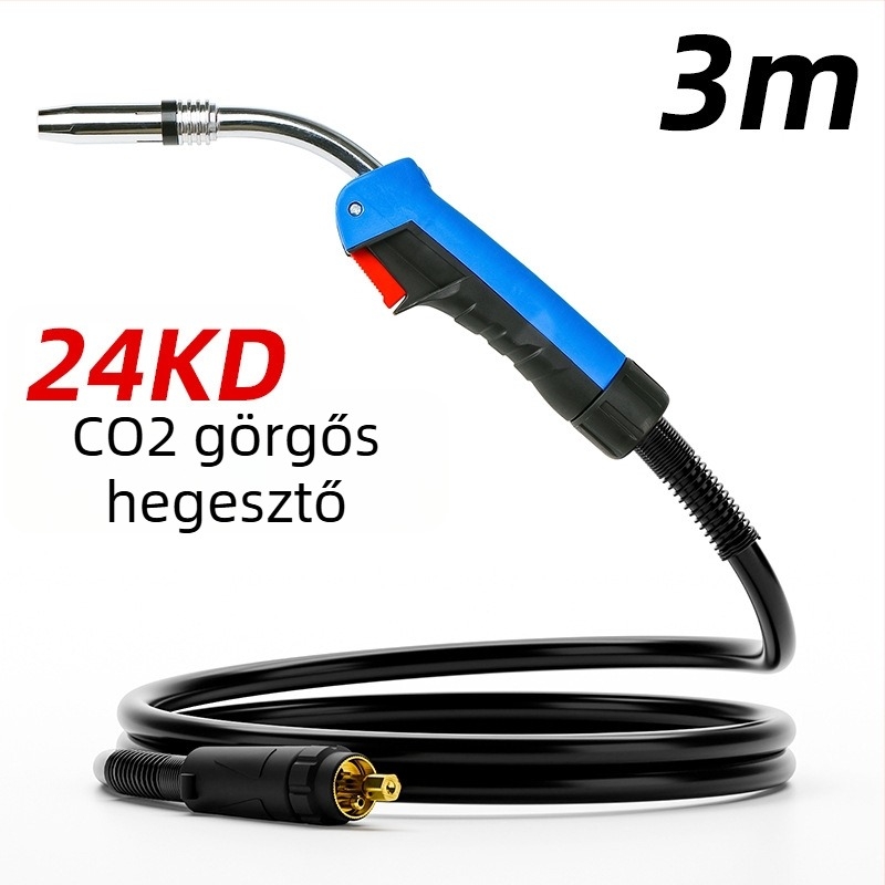 24KD Kétárnyékolt hegesztőpisztoly NBC300, CO2 gázárnyékolt hegesztés, 300–350 A, 3–5 m kábel