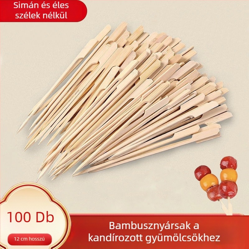 Bambuszpálcikák kandírozott galagonya és odén – modern egyszerű stílus, egyszínű mintázat, kenderkerék felületkezelés, prémium minőség
