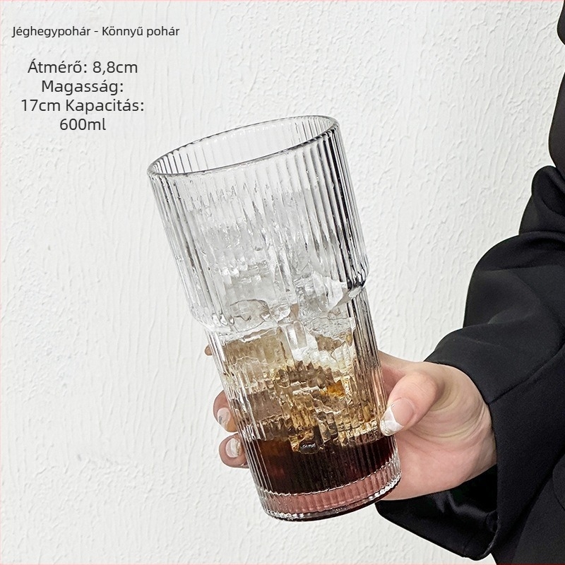 Boroszilikátüveg kávéscsésze fedéllel, szabálytalan egyes rétegű kialakítás, modern letisztult stílus, testreszabás elérhető