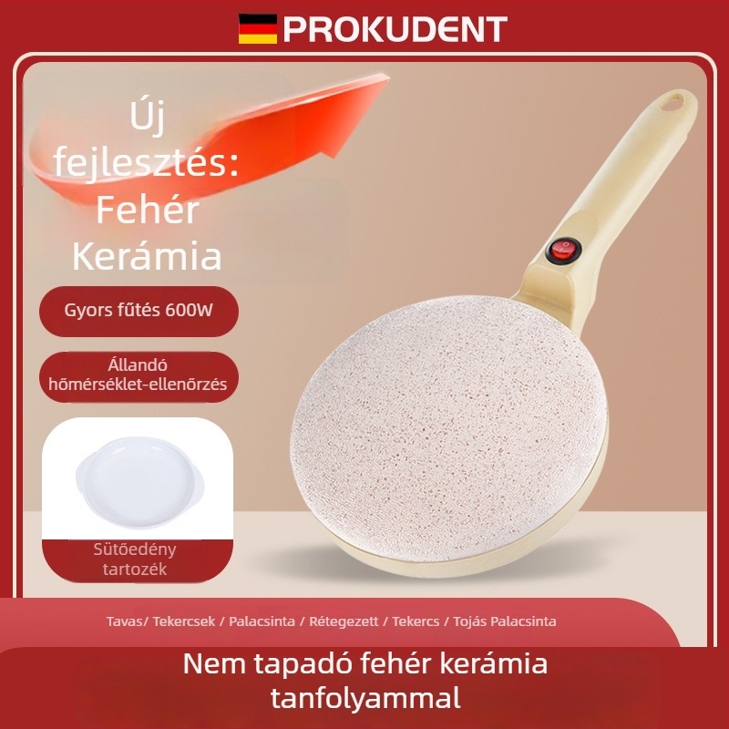 Prokudent DM-180 BJ Elektromos palacsintasütő – Többcélú, tapadásmentes felület, egyoldali melegítés, mechanikus vezérlés