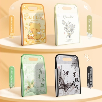 Kaba bear KBX-7100 Műanyag fájlmappa 13 rekeszessel, akordeon rendező, nyomtatott logó, testreszabható