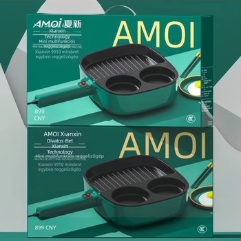 Reggeli készülék X-9910, 1200W, 220V, funkciók: melegítés, grill, sütés, omlett, kapacitás 2,5