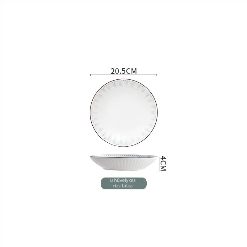 Yahaoda porcelán edénykészlet – Modern minimál stílus csíkos alglazúros minta, mikrohullámú sütőben használható, készletek 28/46/38/52/35 darab