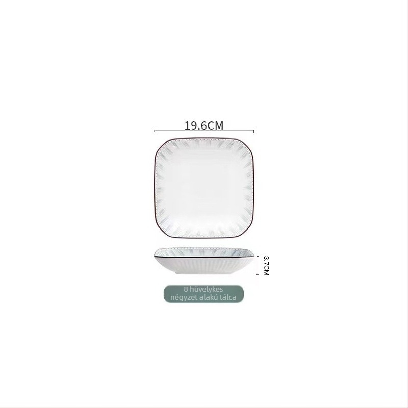 Yahaoda porcelán edénykészlet – Modern minimál stílus csíkos alglazúros minta, mikrohullámú sütőben használható, készletek 28/46/38/52/35 darab