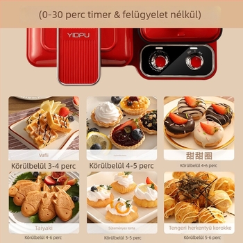 Yidepu YD-520Z Három az egyben reggelit készítő gép – 1200W, 220V/50Hz; funkciók: melegítés, grill, sütés, főtt tojás, rántott tojás, kiolvasztás; teljesen automata működés, mechanikus vezérlés.