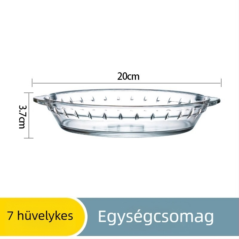 Hőálló üvegből készült sütőedény mikróhoz, átlátszó háztartási tál