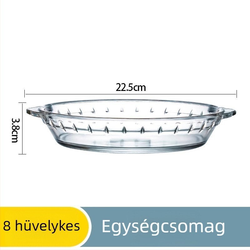 Hőálló üvegből készült sütőedény mikróhoz, átlátszó háztartási tál