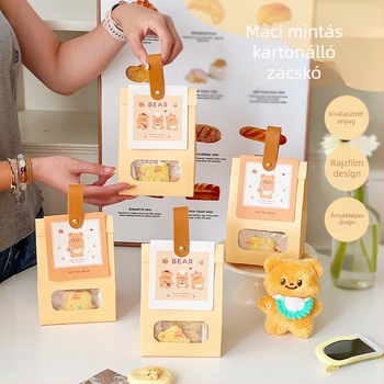 Stand-up zacskó süteményekhez ablakkal — injekciós formázású csomagolás nugát és karamell számára; Márka: Meiti; Feldolgozás: injekciós formázás; Magáncímke engedélyezett; Tömegtűrés ±5%