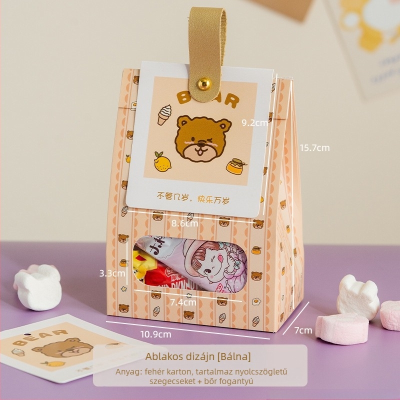 Stand-up zacskó süteményekhez ablakkal — injekciós formázású csomagolás nugát és karamell számára; Márka: Meiti; Feldolgozás: injekciós formázás; Magáncímke engedélyezett; Tömegtűrés ±5%