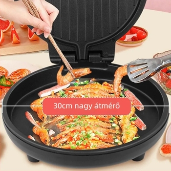Kétoldalas fűtésű elektromos palacsintasütő, 29–31 cm, LA-301, 1500 W, 220 V