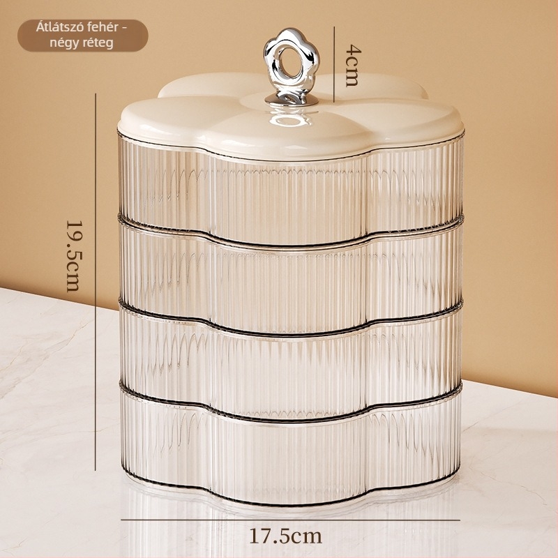 Gyümölcstál snack-tárolóval — virágos mintás csíkos dizájn, világos luxus retro stílus, 2023-as megjelenés, kiváló minőség